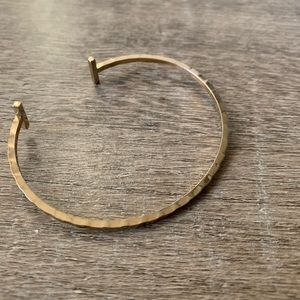 Gold plated brass bangle